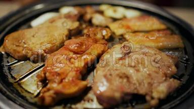 烧烤猪肉和肉烤架，<strong>韩式</strong>